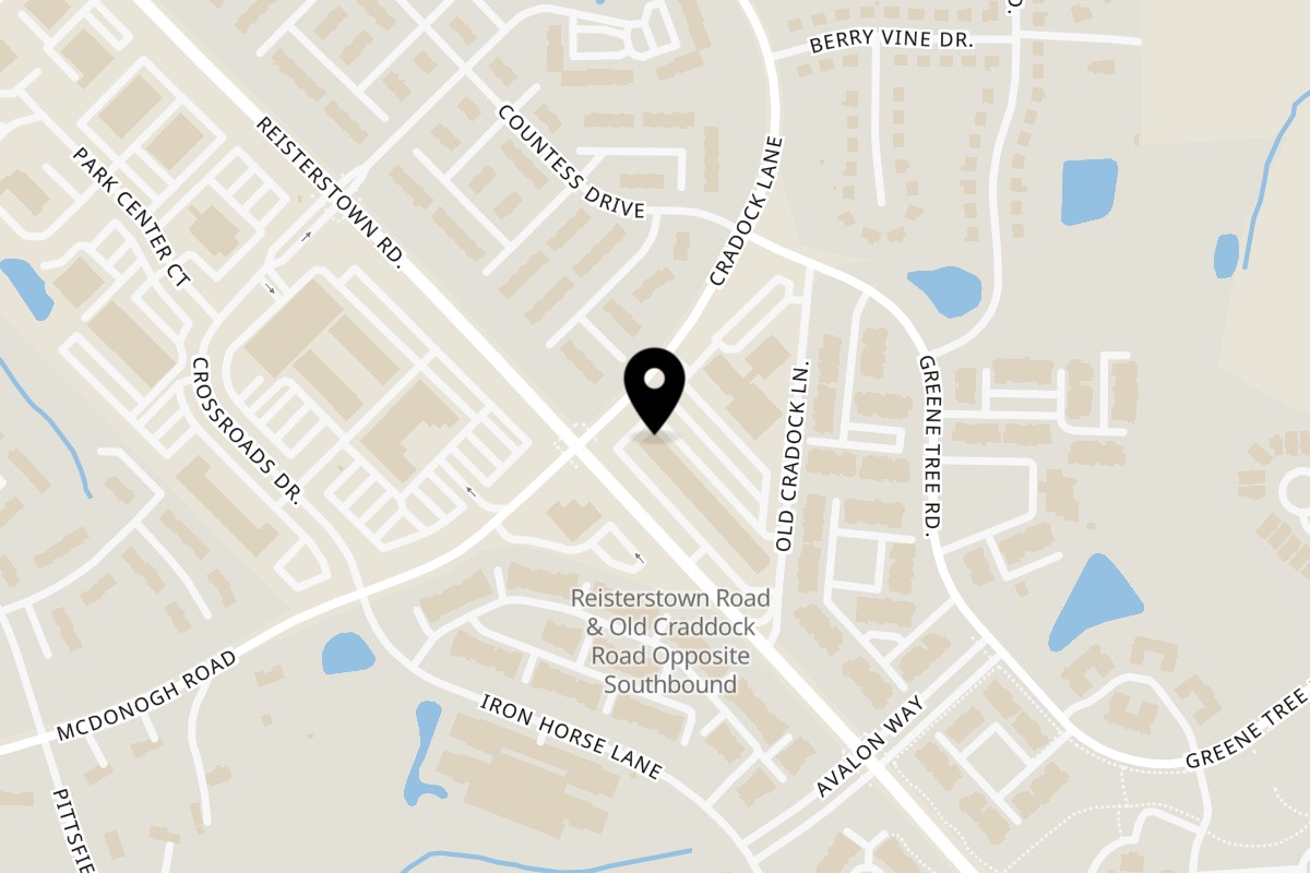 Map showing the location of Thai Heaven Too on 9191 Reisterstown Rd in Owings Mills